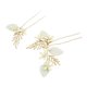 thumbnail image 1 of 2x1 Pareja Novia Boda Prom Perlas Flor Cabello Pin Lateral, 1 of 10