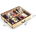 thumbnail image 2 of Shonpy 2PCS Ladies/Kids Storage Household Shoe Bag 12 Cells Underbed Foldable Closet Organizer (Beige) (beige), 2 of 4