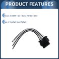 thumbnail image 4 of Conjunto de arnés de cableado de faros Unique Bargains No.61132359993 para BMW 1 2 3 4 Series F20 F21 F22 F23 F28 M2 F30 F31 F32 F33 F36 11-21, 4 of 7