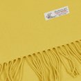 thumbnail image 3 of TZ Promise Men Women's Yellow Scarves Solid Plain Classic Soft Long for Winter Warm, 3 of 4