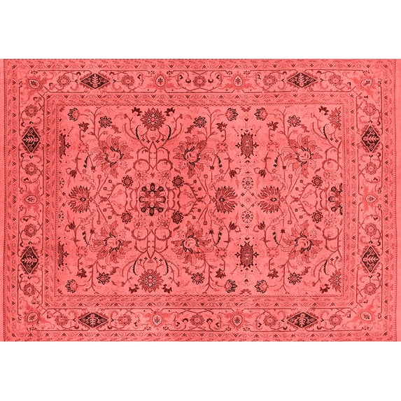 Ahgly Company Indoor Rectangle Oriental Red Industrial Area Rugs, 2' x 3'