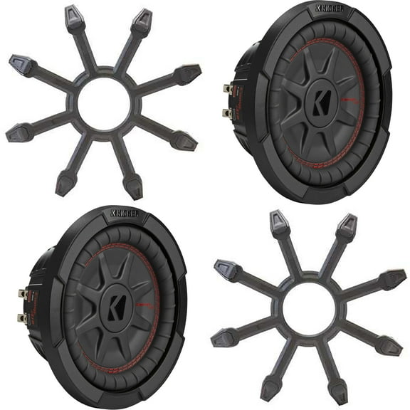 Kicker (2) 48CWRT82 CompRT 8" Subwoofer, DVC, 2-ohm - Includes Grill