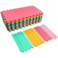 Matney Foam Floor PuzzlePiece Play Mat with Borders Included, Great