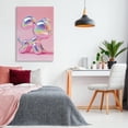 thumbnail image 2 of Stupell Industries Pink & Iridescent Trendy Dog Animals Painting Wrapped Canvas Canvas Art Print Wall Art, 30 x 45, 2 of 7