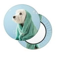thumbnail image 2 of Kll Dog Wrapped In Towel Round Bar Chair Cushion Cover ,Bar Stool Protector With Elastic, Soft Washable, 2 of 7
