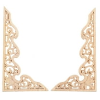 LOLIPPYY European Style Wood Carving Applique Wood Carving Appliques Wood 2Pcs