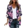 thumbnail image 2 of Aloohaidyvio Cardigan Sweaters for Women,Women's Lightweight Cardigan Fashion Half Sleeve Chiffon Beach Cover Ups Cardigans, 2 of 5