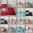thumbnail image 2 of Pink Leopard Print Plush Carpet Toilet Seat Cover 3Pcs Antiskid Foot Pad Modern Simple Gadgets To Keep Warm Bathroom Accessories My Lux Decor Round, 2 of 19