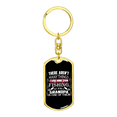 thumbnail image 4 of Fishing Grandpa One Of Them Stainless Steel or 18k Gold Premium Swivel Dog Tag Keychain, 4 of 10
