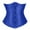 Blue, variant on POIUYTR Underbust Corsets for Women Satin Corset Top Waist Trainer Fashion Bustier Cincher Corsets