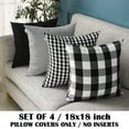 thumbnail image 4 of Black and White Buffalo Plaid Outdoor Throw Pillow Covers 18x18 Set of 4 Buffalo Check Farmhouse Decor for Couch Room and Front Porch, 4 of 6