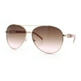 thumbnail image 5 of Womens Jewel Chain Arm Retro Tear Drop Pilots Sunglasses Gold - Pink Smoke, 5 of 9