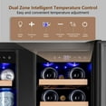 thumbnail image 6 of 24" Wine and Beverage Refrigerator 20 Bottle 60 Can Dual Zone Built-In/Freestanding Classic Beverage Wine Cooler, 6 of 7