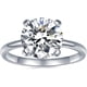 thumbnail image 3 of Anillo de compromiso con solitario de moissanita para mujer, anillos de compromiso para mujer, anillos de promesa de moissanita, 1 quilates, color D, claridad VVS1, alianza de boda de plata de ley 925, 3 of 5