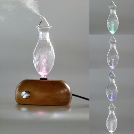 INSMA Winter Fashion LED Nebulizing Pure Essential Oil Fragrance Humidifier Air Aroma Wood Glass Diffuser For Home Office