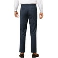 thumbnail image 3 of Pantalones de rayas INSPIRE CHIC para hombre, corte slim, pantalones formales de frente plano, 30 azul marino, 3 of 5