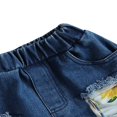 thumbnail image 4 of Filles Été Ensemble Ourlet de Tournesol Sling Tops Déchiré Denim Shorts, 4 of 6