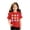 Red, variant on Zpanxa Girls T Shirts Grid Print Crew Neck Short Sleeve Summer Tee
