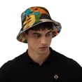 thumbnail image 6 of Daiia Abstract Musical Faces Pattern Bucket Hat - Trendy Cotton Sun Hat for Beach, Golf, Fishing - Fun Outdoor Vacation Boonie for Men and Women, 6 of 9