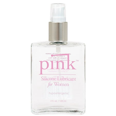 Empowered Products- Pink Silicone Lube - 4 Oz Glass Bottle