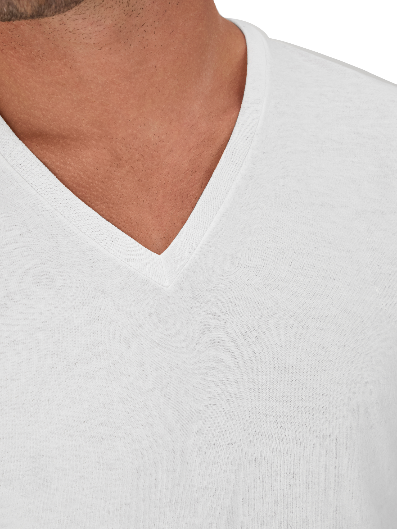 Hanes Men's V-Neck Undershirts 10-Pack White Cotton Tees photo 6