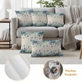 thumbnail image 6 of Leaf Outdoor Waterproof Pillow Covers, Vintage Blue Green Purple Ombre Fruit Plant Decorative Square Throw Pillowcase Sofa Cushion Sham for Patio/Couch/Chair, 20"x20" 2 Pack, 6 of 8