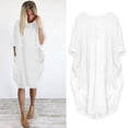 thumbnail image 5 of Lisingtool Plus Size Dress Women's Pocket Loose Dress Ladies Round Neck Casual Knee Length Dress Womens Dresses White, 5 of 5