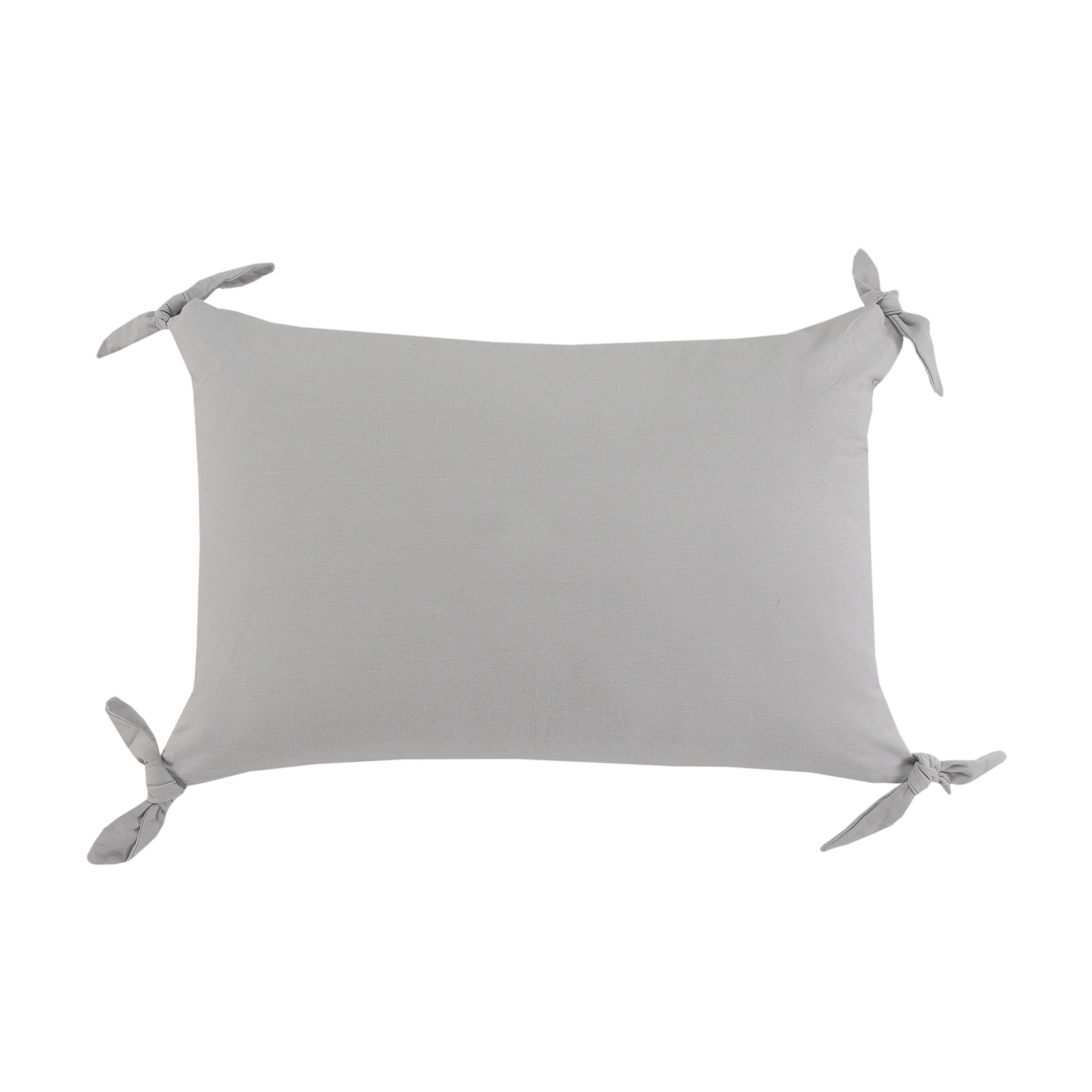 LR Home Ayra Set of 2 Gray Solid 16" x 24" Cotton Adult Decorative Throw Pillows