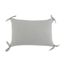 LR Home Get Knotty Solid Corner Tie Throw Pillow, 16" x 24", Gray, Count per Pack 1