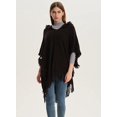 thumbnail image 2 of LinYooLi Wrap Shawl Poncho Cape for Women Oversized Solid Color Hooded Pashmina with Tassels Cold Weather, 2 of 5