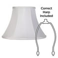 thumbnail image 6 of Imperial Shade White Small Bell Lamp Shade 6" Top x 12" Bottom x 9" Slant x 8.5" High (Spider) Replacement with Harp and Finial, 6 of 6