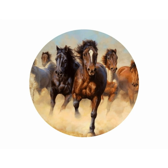 Herd of Horses Edible Icing Image for 8 inch round cake