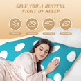 thumbnail image 6 of Naloa Sky Blue And White Polka Dot Body Pillow Cover, Pillowcases with Hidden Zipper Breathable Long Pillow Case (Pillows are not included,20x54 inch), 6 of 7