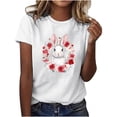 thumbnail image 2 of Weiqiqre Women Clothing Happy Easter T Shirt Easter Bunny Shirt Cute Rabbit Graphic Tee Gift Spring Tees Tops, 2 of 4