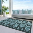 thumbnail image 6 of Addison Rugs Chantille Indoor/Outdoor Transitional Southwest Teal Washable Rectangle Rug, 8' x 10', 6 of 6