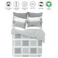 thumbnail image 3 of Delara GOTS Certified 100% Organic Cotton Check Reversible Print Duvet Cover and Sham Set of 2, King 108"X92", Grey, 3 of 7