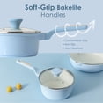 thumbnail image 5 of SENSARTE 10-Piece Ceramic Pots and Pans Set, Blue Induction Nonstick Cookware Set, Healthy Kitchen Cooking Sets with Stay-Cool Handles, Dishwasher Safe, Stackable, 5 of 7