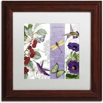 Trademark Fine Art "Cherry Picked I" Canvas Art by Color Bakery White Matte, Wood Frame