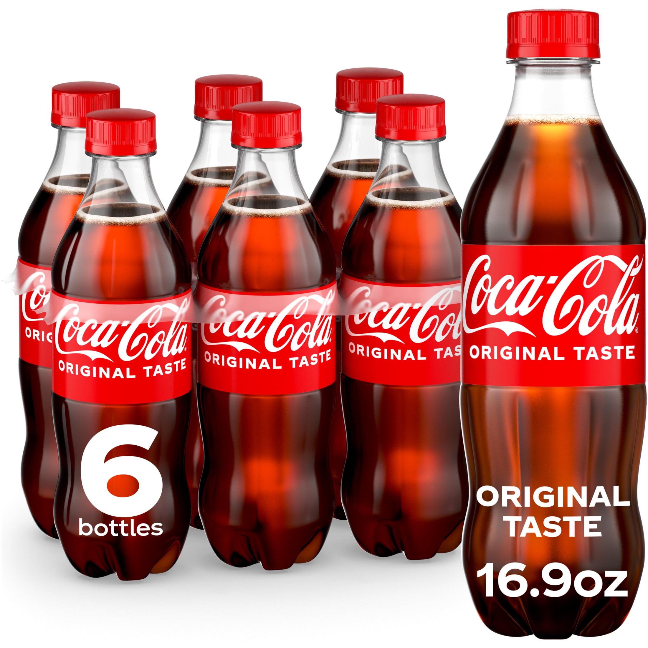 Coca-Cola Zero Sugar 16.9 fl oz Bottles, 6 Pack, Classic Coke