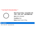 thumbnail image 2 of Water Pump O-Ring - Compatible with 1994 - 1995, 1997 - 2003 BMW 540i 1998 1999 2000 2001 2002, 2 of 2