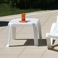 thumbnail image 3 of Home Square Outdoor Casual UV Resistant Resin and Rubber Square End Table, White, 3 of 6