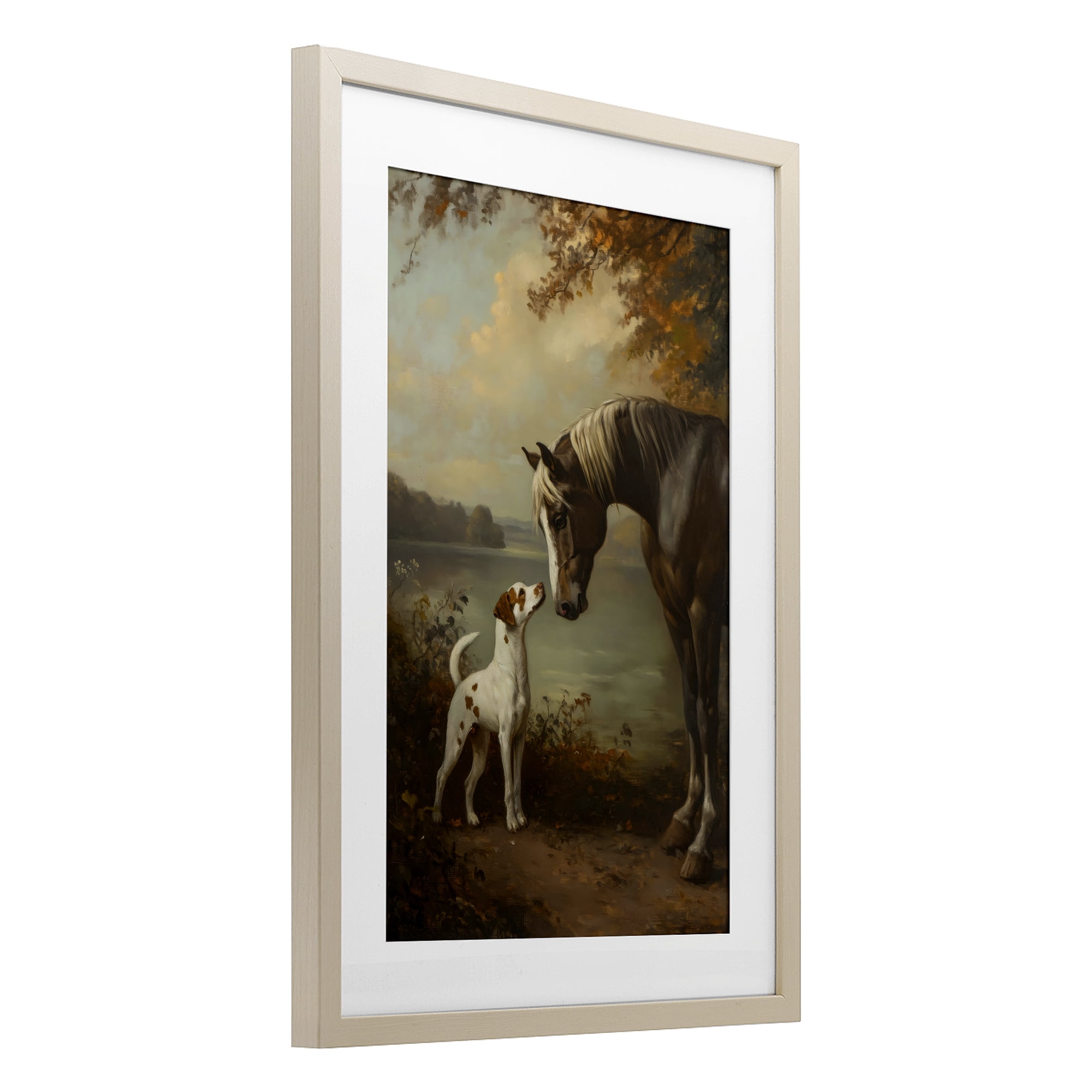 Stupell Industries Autumn Companions Hunting Party Birch Framed Print Under Glass, design by Petal Prints Design