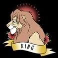 thumbnail image 2 of Boy's Lion King Valentine Simba King  Graphic Tee Black Large, 2 of 5