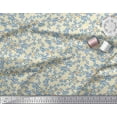 thumbnail image 2 of Soimoi White Cotton Duck Fabric Forget Me Not Bush Floral Fabric Prints By Yard 58 Inch Wide, 2 of 3