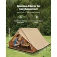 thumbnail image 2 of KFFKFF Camping Hot Tent, 2 Persons Cabin Tent with Stove Jack & Poles, Waterproof Winter Tents Shelters with Fireproof Ground Mat, Portable 4 Season Tents, 2 of 9
