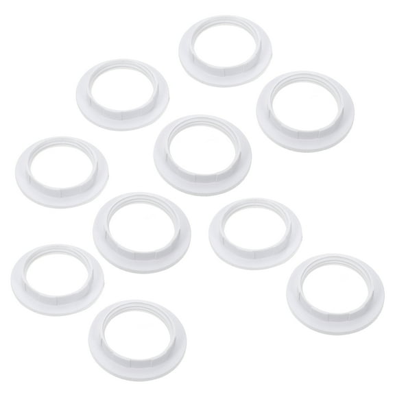 PBPBOX Lamp Holder Light Socket Shade Rings White 10Pcs