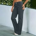 thumbnail image 6 of Difdany Flare Dress Pants Mid Waist Dress Flare Straight Leg Corduroy Pants Workout Jeans Trendy Gray XL, 6 of 6