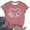 Pink, variant on HUITKMM Tshirt for Women A Fashionable and Casual Printed Short Sleeved Round Neck T Shirt Top for Women 2144