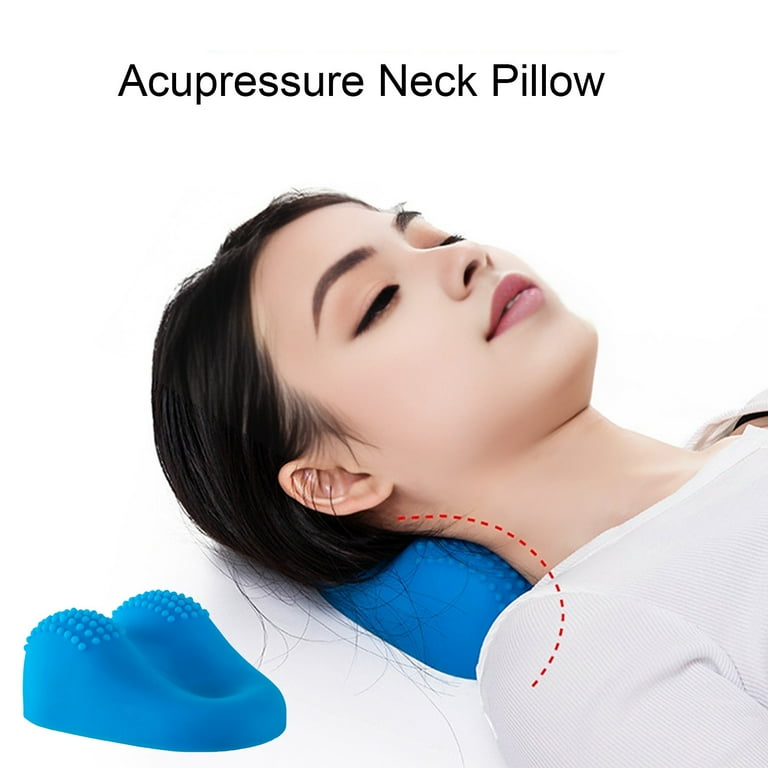 Ettsollp Acupuncture Massage Pillow Occipital Neuralgia Relief Pillow Ice Heat Therapy Massage Tool for Suboccipital Release Craniosacral Pain