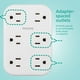 thumbnail image 5 of Extensor de Toma PHILIPS Blanco Llave de Pared con 6 Tomacorrientes y 900 Julios, 5 of 6